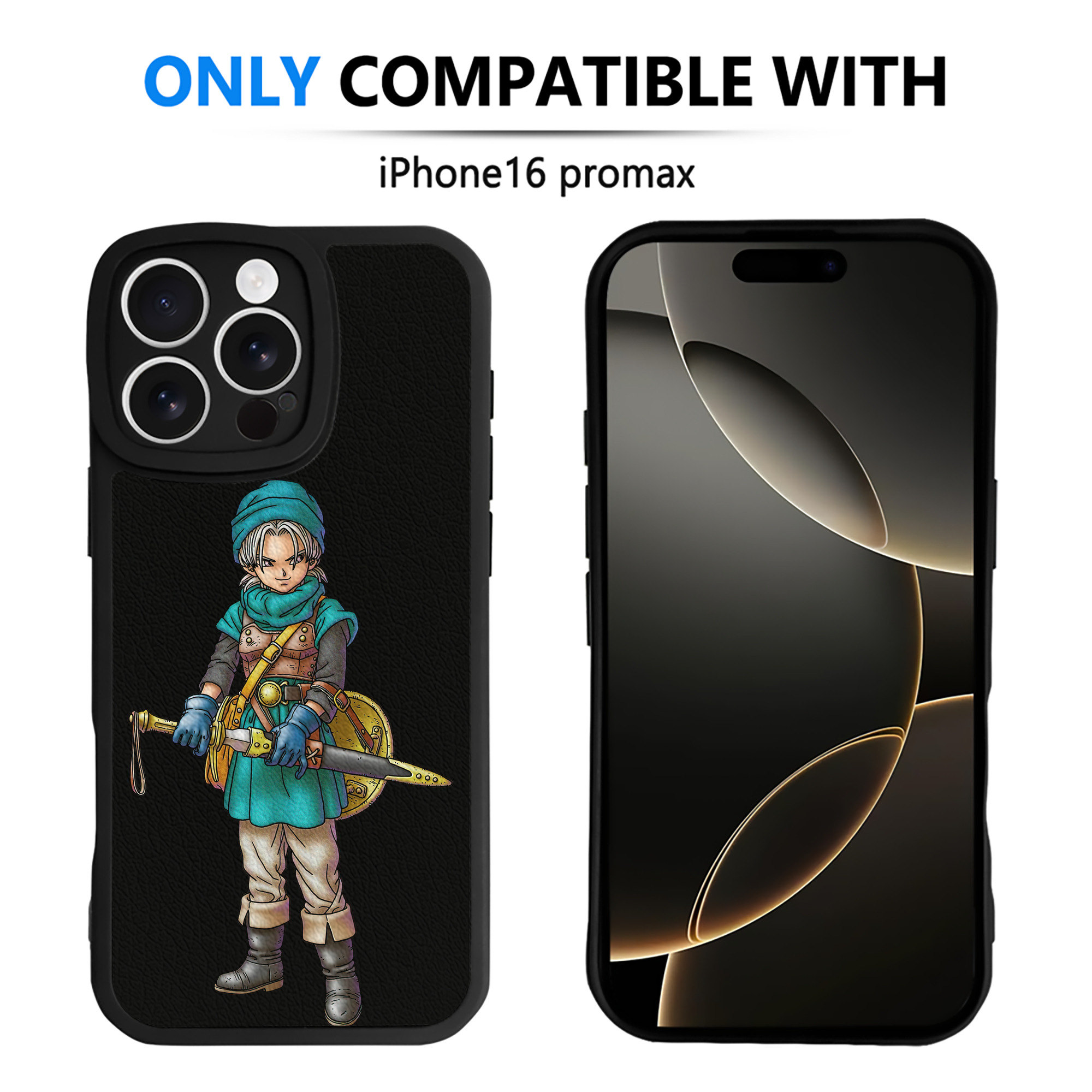 （画像用） ドラゴンクエスト Doragon Kuesuto Dragon Quest 【iPhone 16シリーズ対応】シリコンスマホケース（レザー調） 材質：シリコン